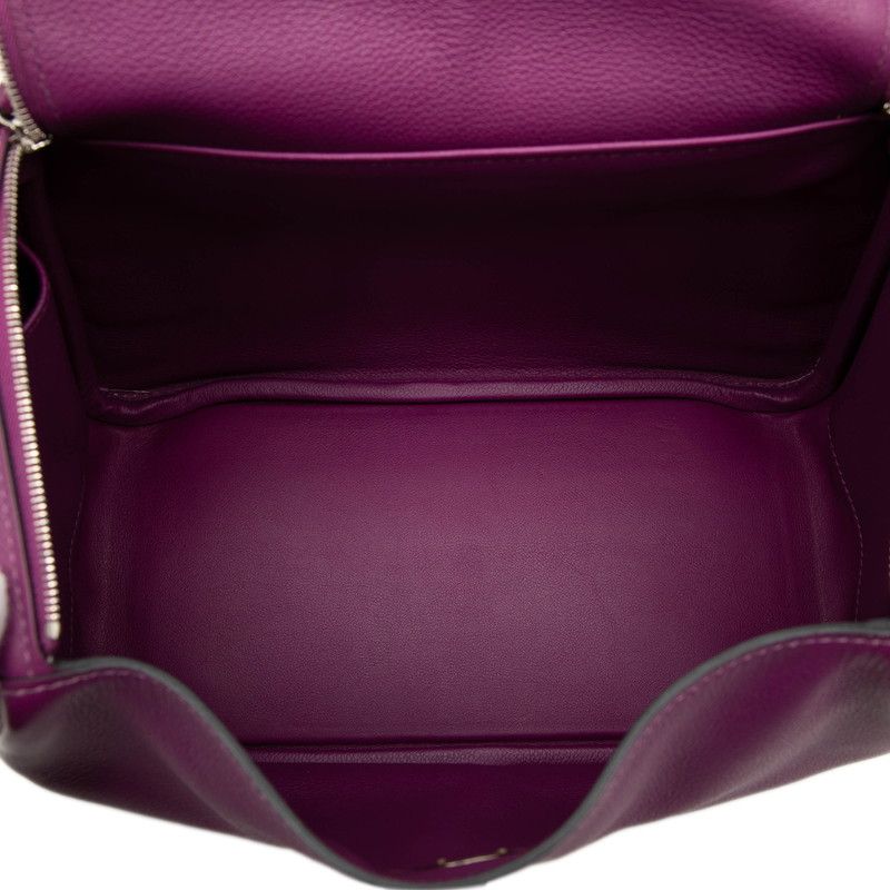 Hermes Lindy 26 Shoulder Bag Anemone Purple Silver Color