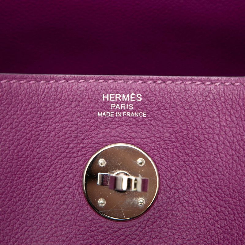 Hermes Lindy 26 Shoulder Bag Anemone Purple Silver Color