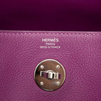 Hermes Lindy 26 Shoulder Bag Anemone Purple Silver Color