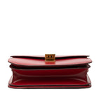 Celine Classic Box Crossbody Shoulder Bag Red Leather