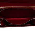Celine Classic Box Crossbody Shoulder Bag Red Leather