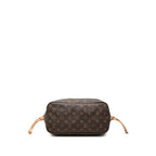 Louis Vuitton Monogram Neverfull MM Tote Shoulder Bag Brown Leather