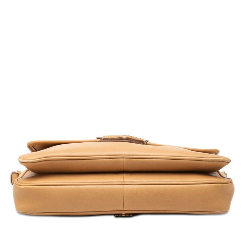 Prada Crossbody Shoulder Bag Beige Leather