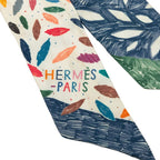 Hermes Twilly Chacun Fait Son Nid Each Nest Building Scarf Multicolor Silk