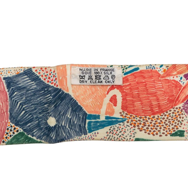 Hermes Twilly Chacun Fait Son Nid Each Nest Building Scarf Multicolor Silk