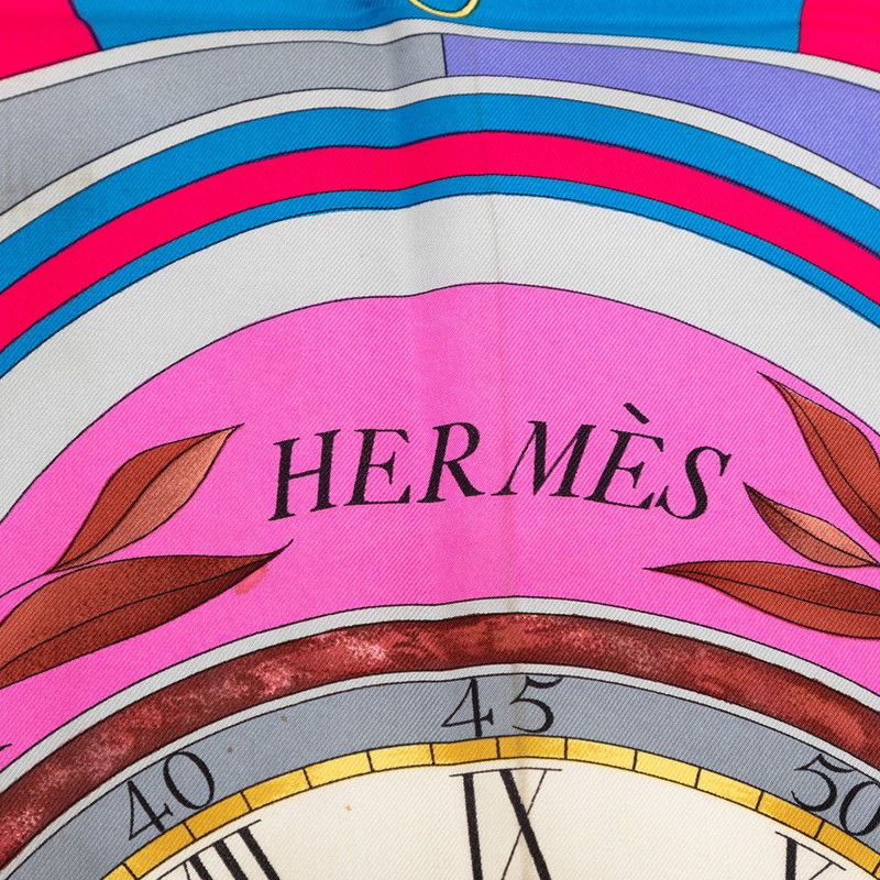 Hermes Carre 90 Parmi les Fleurs Je Compte les Heures Time Spent Among Flowers