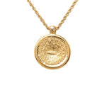 Dior Logo Emblem Round Necklace