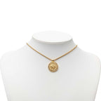 Dior Logo Emblem Round Necklace