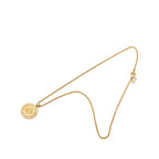 Dior Logo Emblem Round Necklace