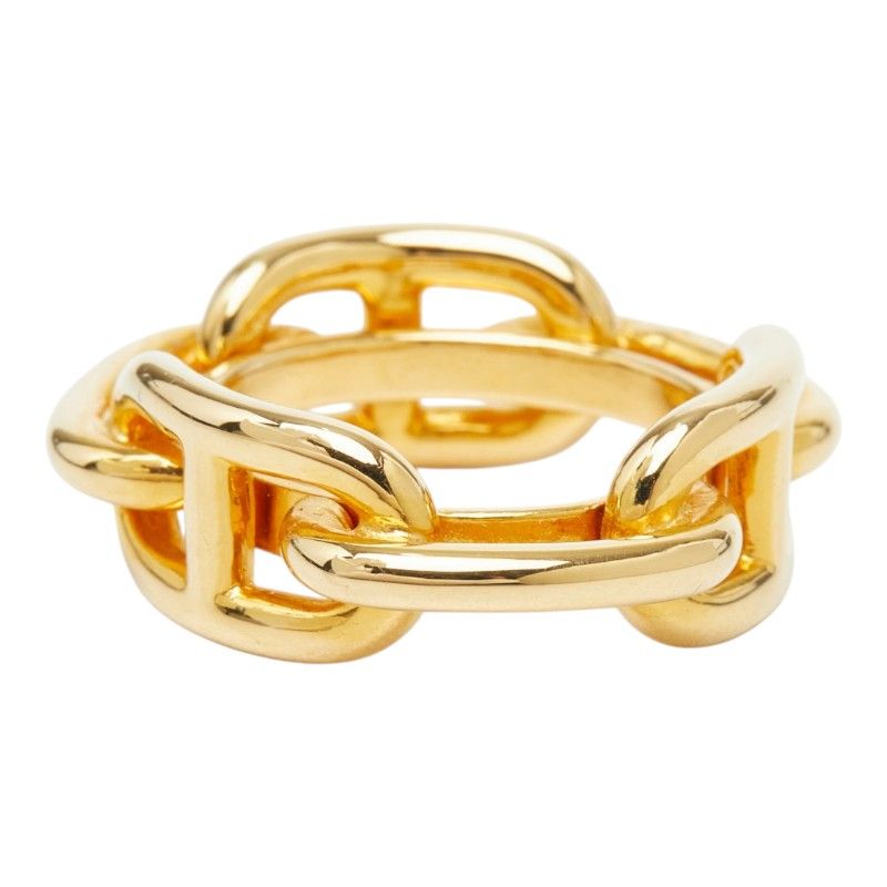 Hermes Legato Chaine D'ancre Scarf Ring Gold Plated