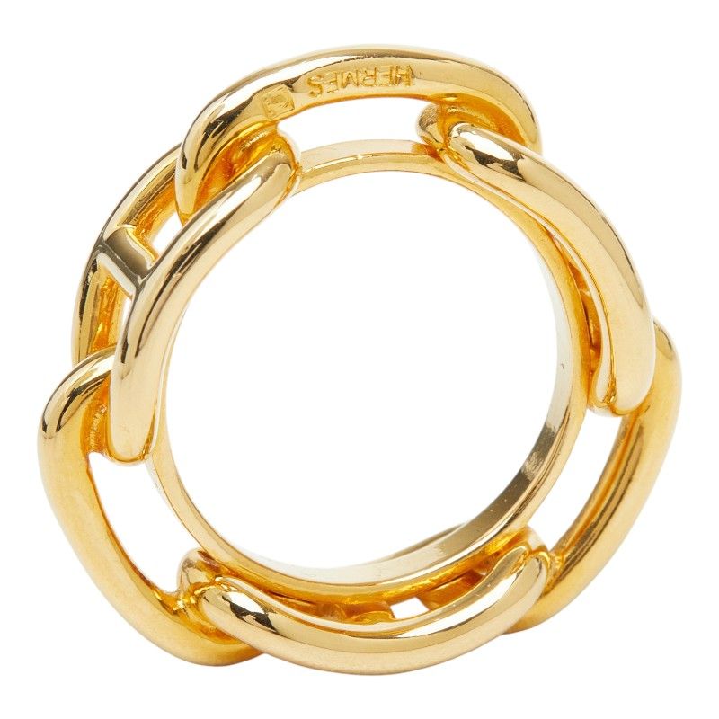 Hermes Legato Chaine D'ancre Scarf Ring Gold Plated