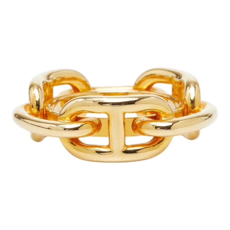 Hermes Legato Chaine D'ancre Scarf Ring Gold Plated