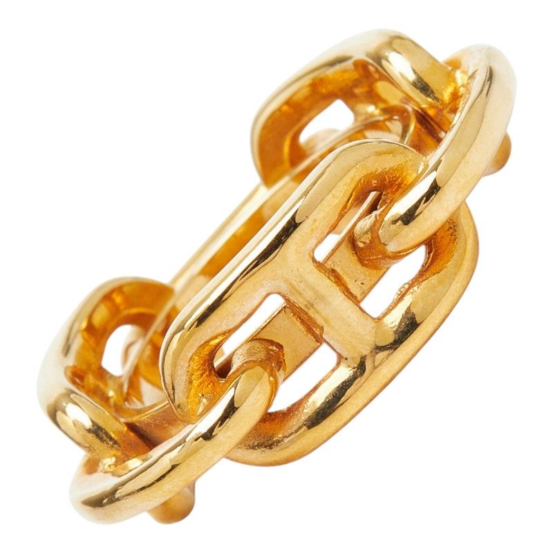 Hermes Legato Chaine D'ancre Scarf Ring Gold Plated