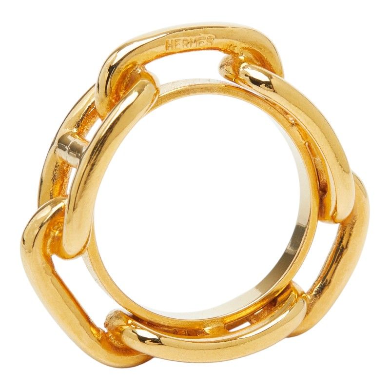 Hermes Legato Chaine D'ancre Scarf Ring Gold Plated