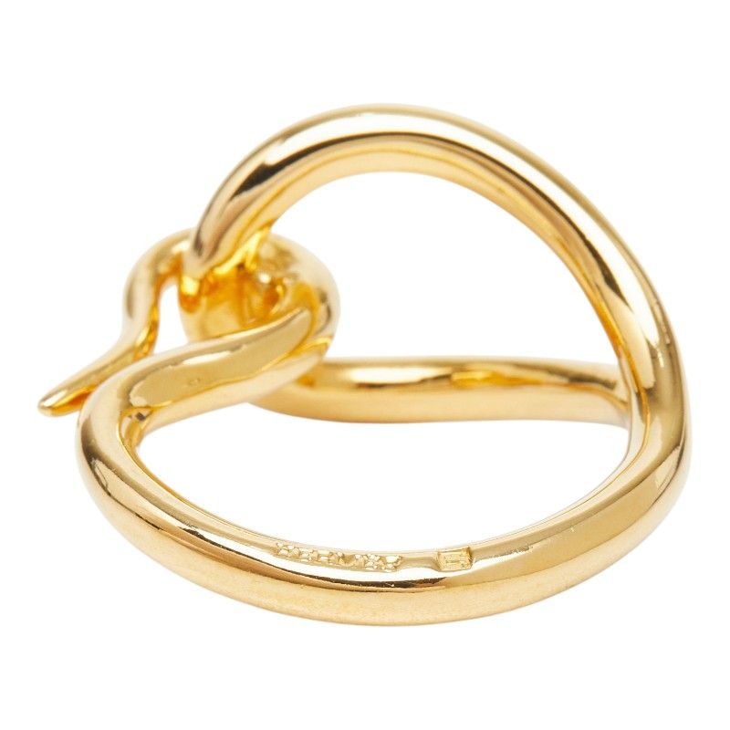 Hermes Jumbo Scarf Ring Gold Plated