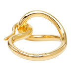 Hermes Jumbo Scarf Ring Gold Plated