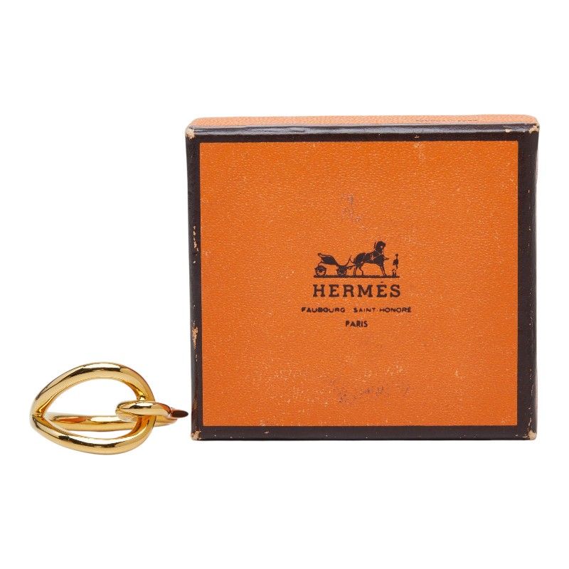 Hermes Jumbo Scarf Ring Gold Plated