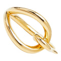 Hermes Jumbo Scarf Ring Gold Plated