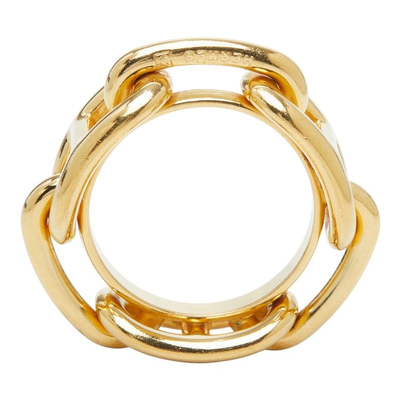 Hermes Legato Chaine D'ancre Scarf Ring Gold Plated