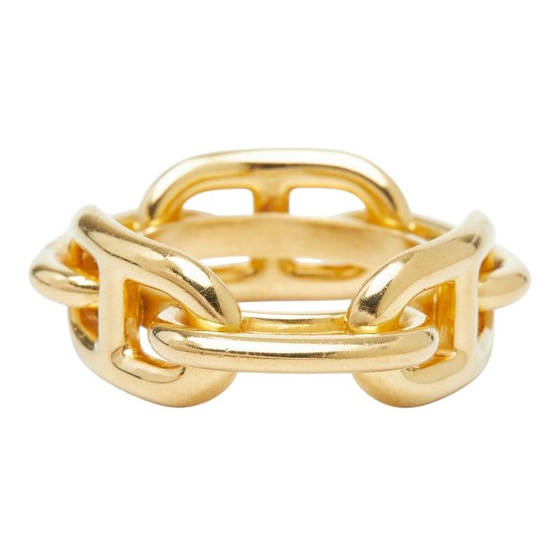 Hermes Legato Chaine D'ancre Scarf Ring Gold Plated
