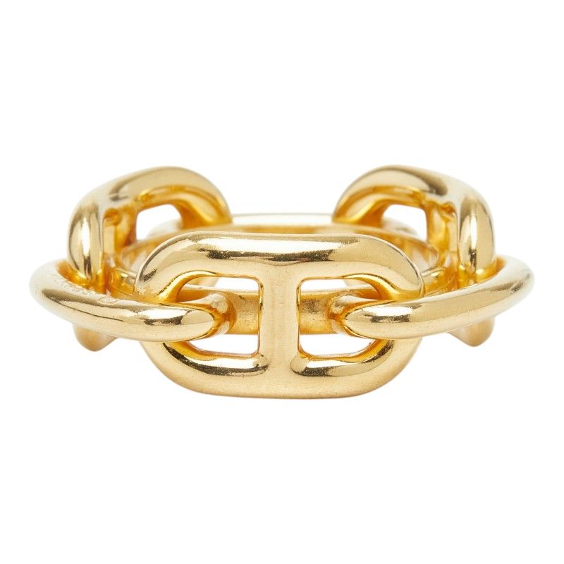 Hermes Legato Chaine D'ancre Scarf Ring Gold Plated