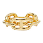 Hermes Legato Chaine D'ancre Scarf Ring Gold Plated