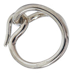 Hermes Jumbo Scarf Ring Silver Metal