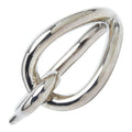 Hermes Jumbo Scarf Ring Silver Metal