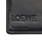 Loewe Anagram Linen Wallet Black Leather