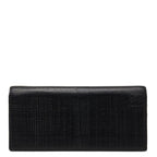 Loewe Anagram Linen Wallet Black Leather