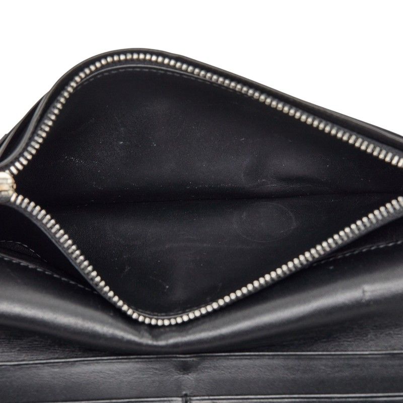 Loewe Anagram Linen Wallet Black Leather