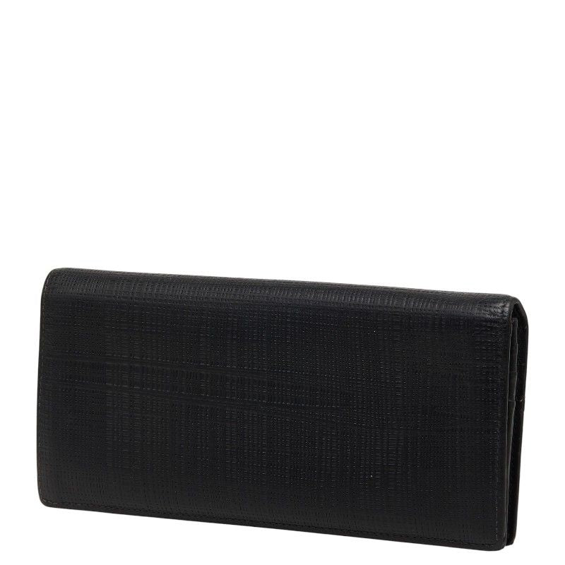 Loewe Anagram Linen Wallet Black Leather