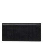 Loewe Anagram Linen Wallet Black Leather
