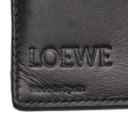 Loewe Anagram Linen Wallet Black Leather