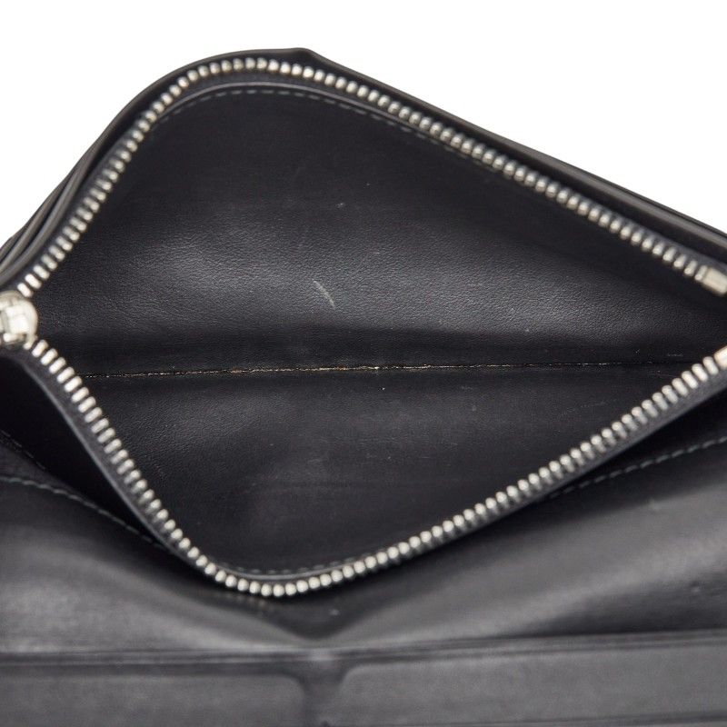 Loewe Anagram Linen Wallet Black Leather