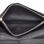Loewe Anagram Linen Wallet Black Leather