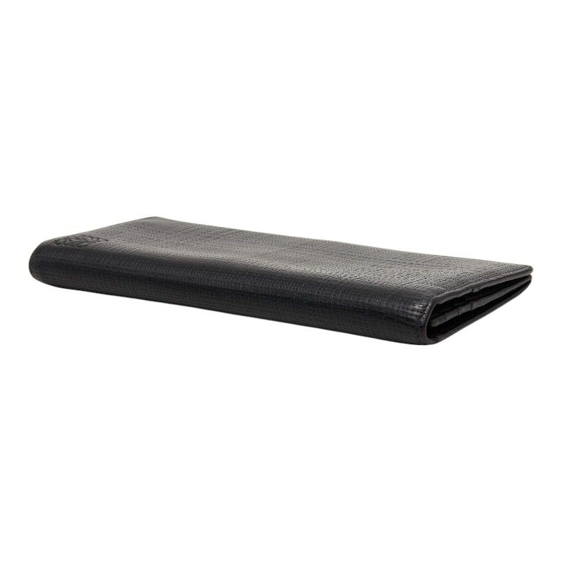 Loewe Anagram Linen Wallet Black Leather