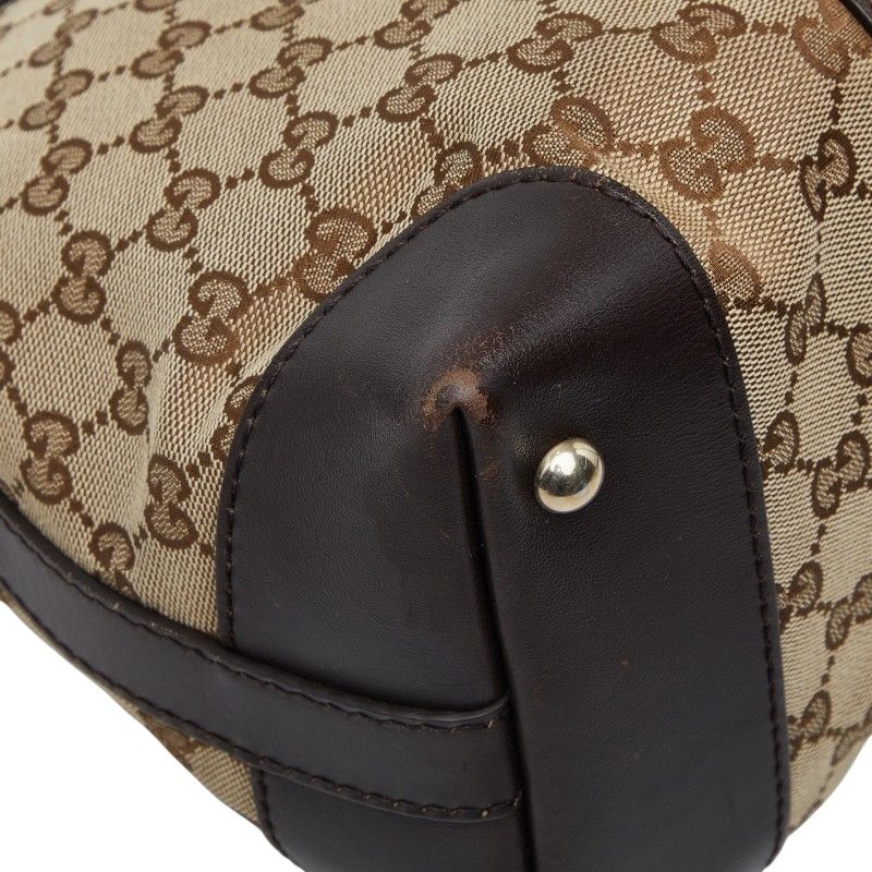 Gucci GG Canvas Sherry Line 2-Way Shoulder Bag Beige Brown