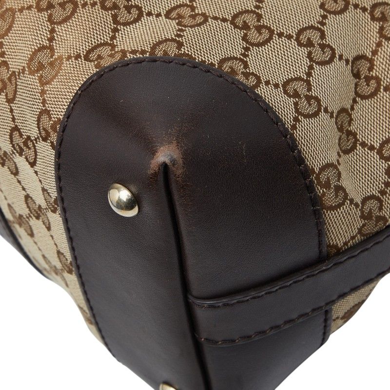 Gucci GG Canvas Sherry Line 2-Way Shoulder Bag Beige Brown