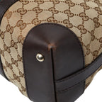 Gucci GG Canvas Sherry Line 2-Way Shoulder Bag Beige Brown