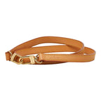 Louis Vuitton Shoulder Strap Beige Gold Leather Plated