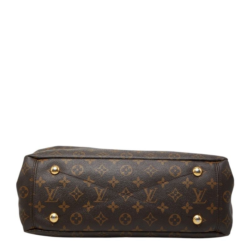 Louis Vuitton Monogram Pallas MM 2-Way Shoulder Bag Brown Red Leather