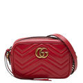 Gucci GG Marmont Crossbody Shoulder Bag Red Leather