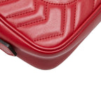 Gucci GG Marmont Crossbody Shoulder Bag Red Leather