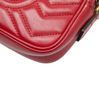 Gucci GG Marmont Crossbody Shoulder Bag Red Leather
