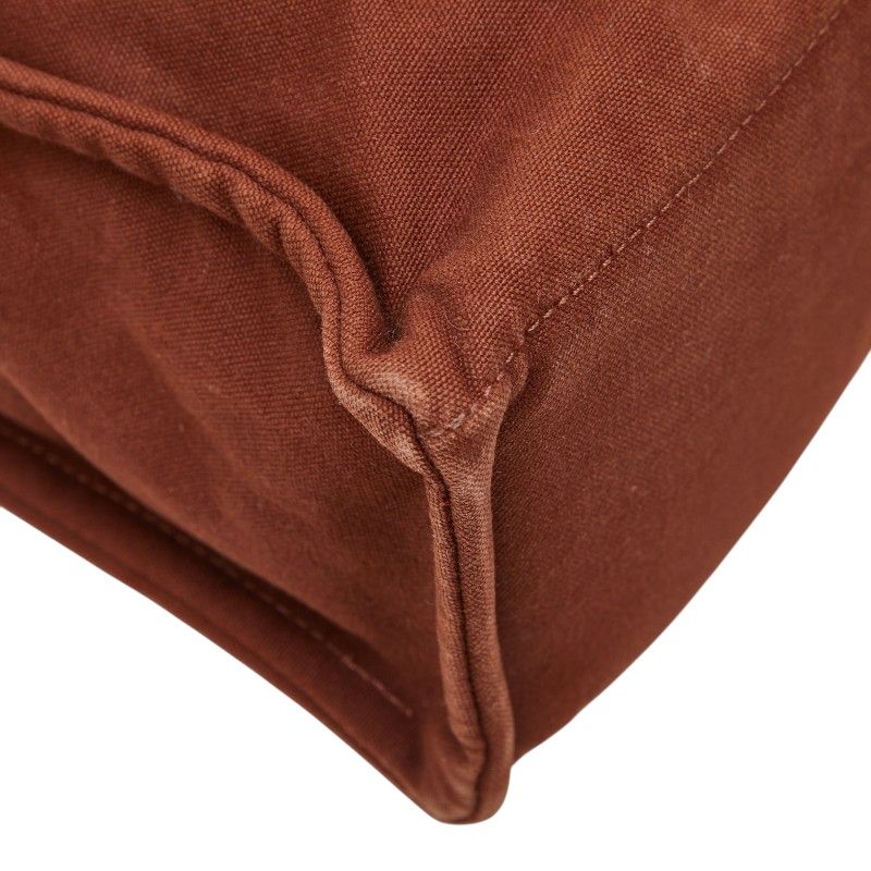Hermes Full Toe MM Tote Bag Brown Canvas