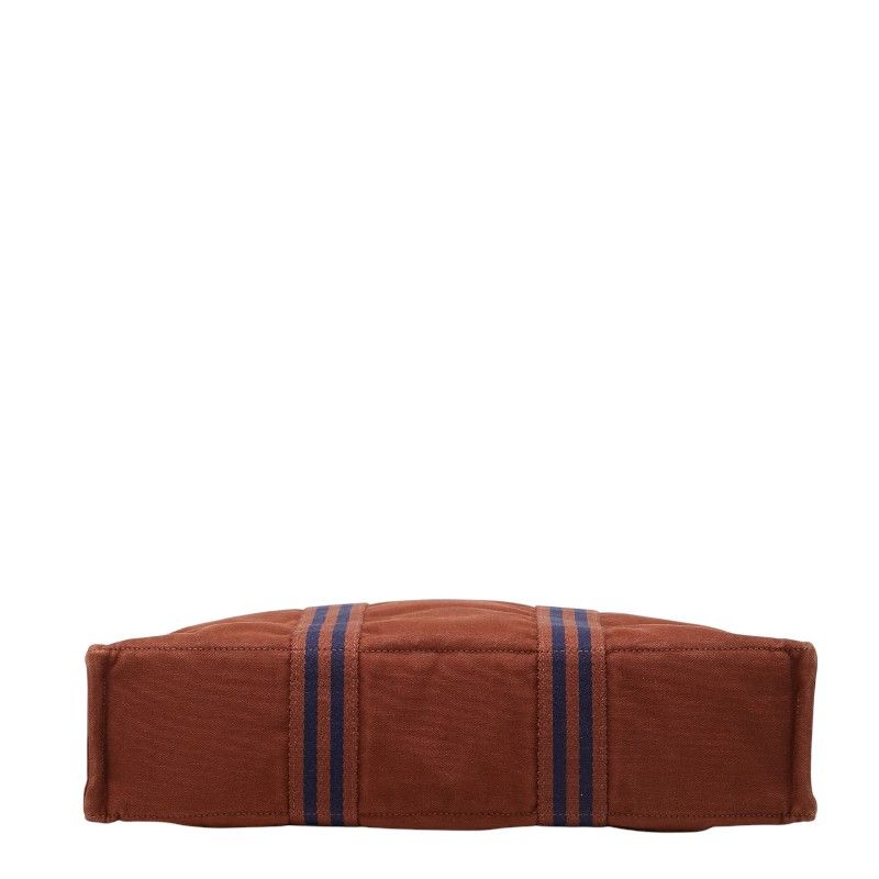 Hermes Full Toe MM Tote Bag Brown Canvas