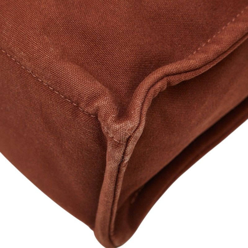Hermes Full Toe MM Tote Bag Brown Canvas