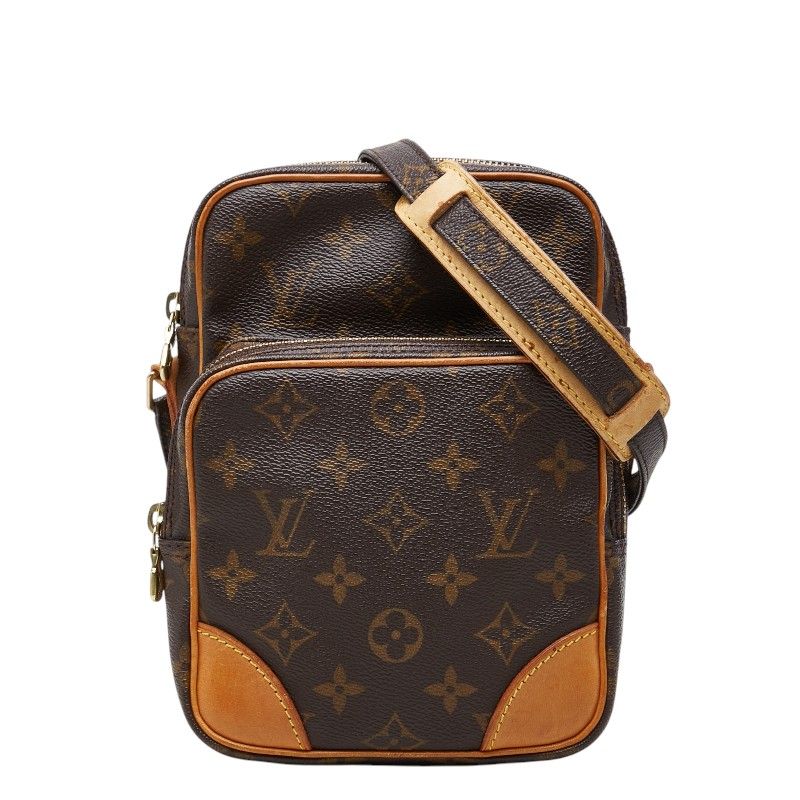 Louis Vuitton Monogram Amazon Crossbody Shoulder Bag Brown Leather