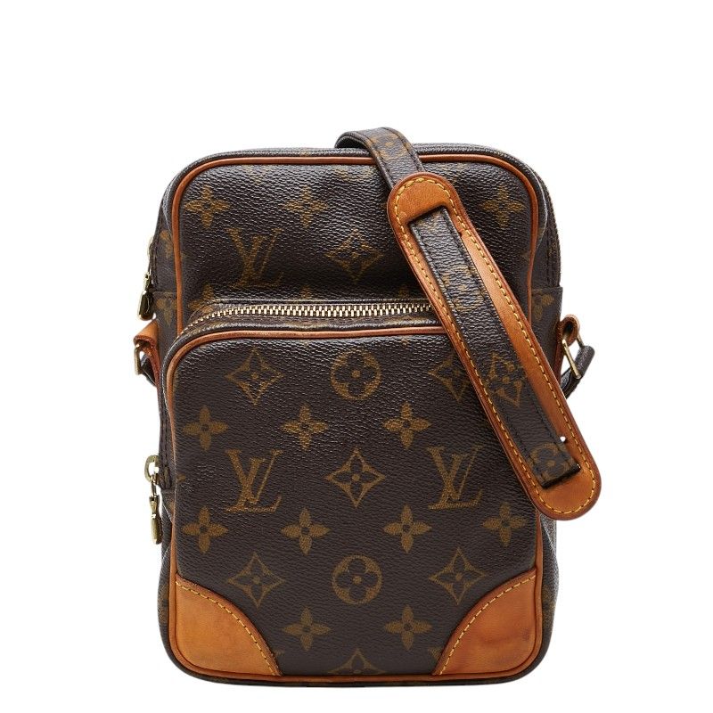 Louis Vuitton Monogram Amazon Crossbody Shoulder Bag Brown Leather